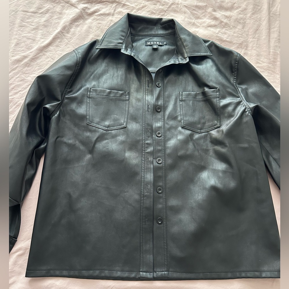 Black leather jacket